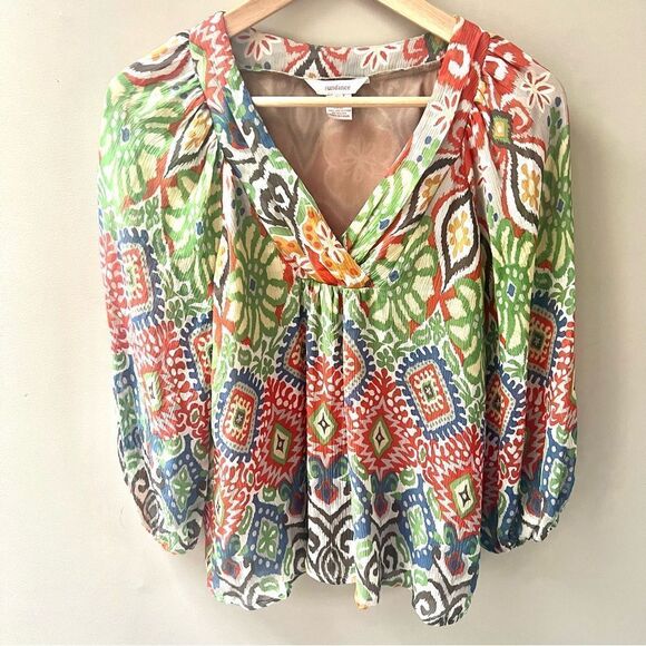 Sundance silk printed top     Size XS - Picture 1 of 5